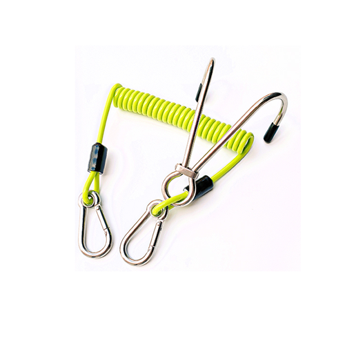 Deap Sea Diving High Tensile Spring Rope Stainless Steel Double Head Flow Hooks