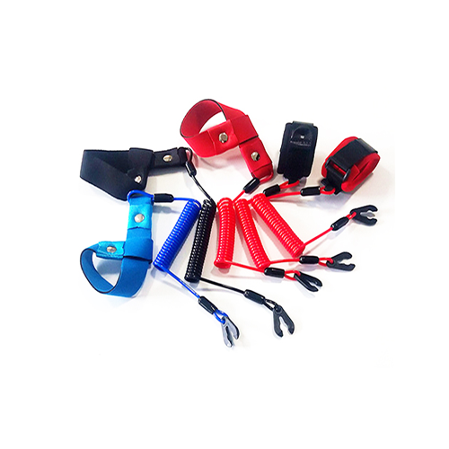 Hot Sales Red / Blue / Black Floating Kill Switch Stop Wrist Coiled Strap