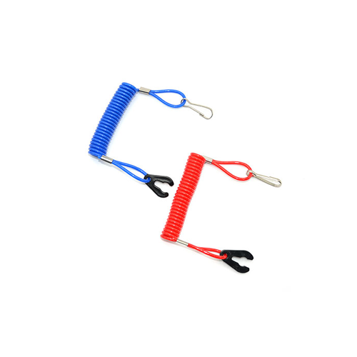 Emergency Kill Stop Safety Blue / Red Lanyard Tether for Outboard Motors