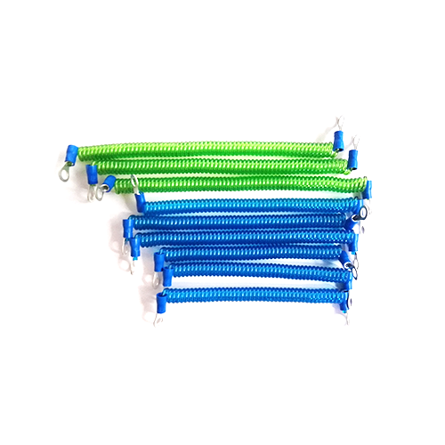 Universal Plastic Anti-lost Safety Coiled Security Tethers Blue Green Colours