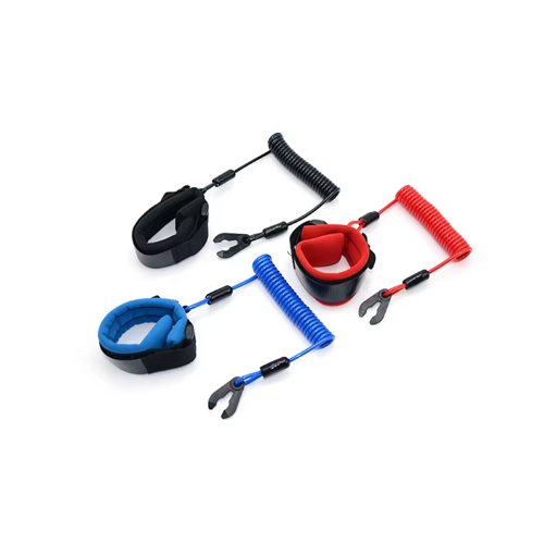 Jetski Safety Colored Coil Tether Kill Switch With Wrist Strap For Outboard Engine