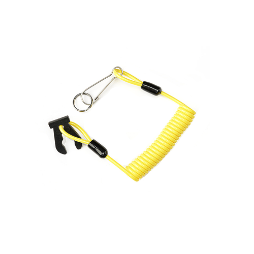 Anti Drop Using Yellow Spring Coil Lanyard Jet Ski With Swivel