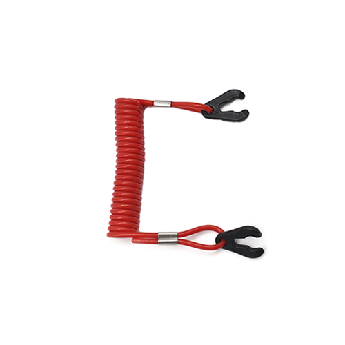 Motor Engine Key to Key Red Safety Spring Extendable Floating Lanyard