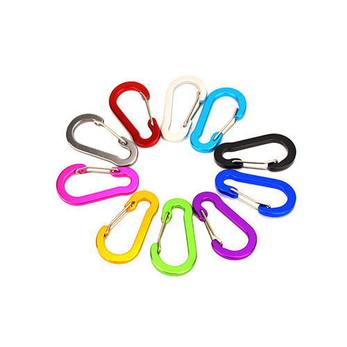 5CM Aluminum Carabiner Hook Fashion Flat Style Bearing 15KG