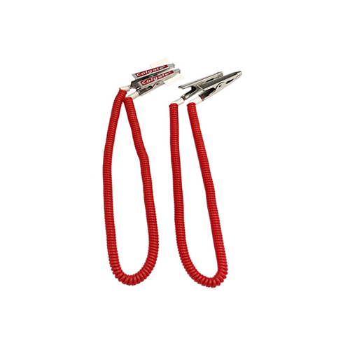 Dental Stretchy Coiled Cord Bib Clip Holder 3m Extended Hot Red Color Accept Custom Logo