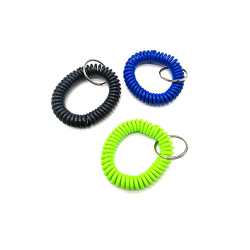 China Best Anti-lost Stetchable Wrist Coil Retainer 2.5*10*55 MM With Key Ring