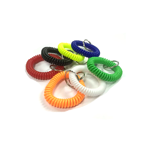 Split Ring Flat Weld Plastic Wrist Coil Badge Accessories Various Colours