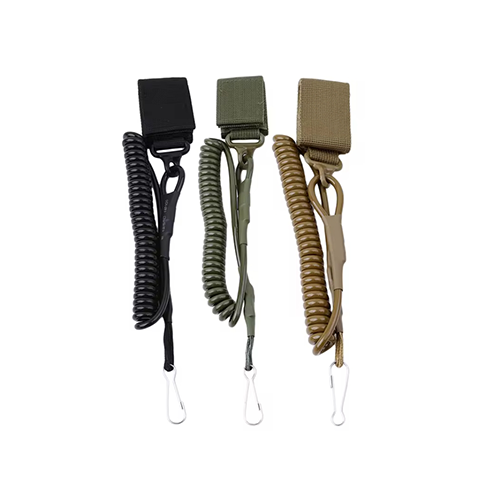 Good Quality TPU Coated Military Tactical Pistol Lanyard With Nylon Web Snap Closure