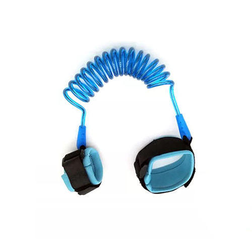 Customized 1.5Meter Child Anti Lost Strap With Luminous Hot Blue TPU Coated