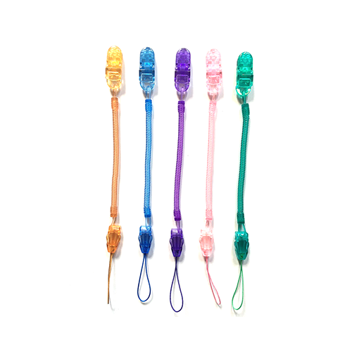 Fashionable Colored Plastic Safety Anti-drop Baby's Pacifier Clip Spring Ropes Straps