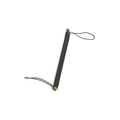 Soft Plastic Black Colored Safe Spring Extendable Strap With Double String Loops